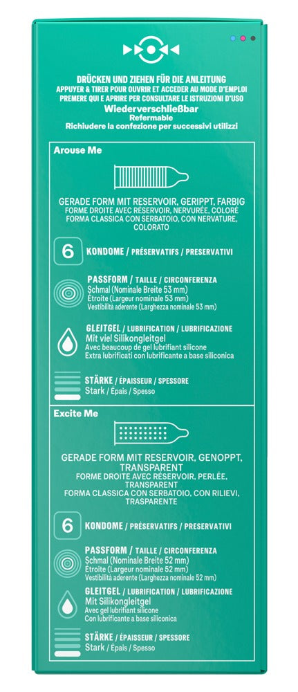 Durex Überrasch’ Mich Kondome – 30 Stück | 4 Sorten im Mix | Gefühlsecht, gerippt, genoppt & aromatisiert
