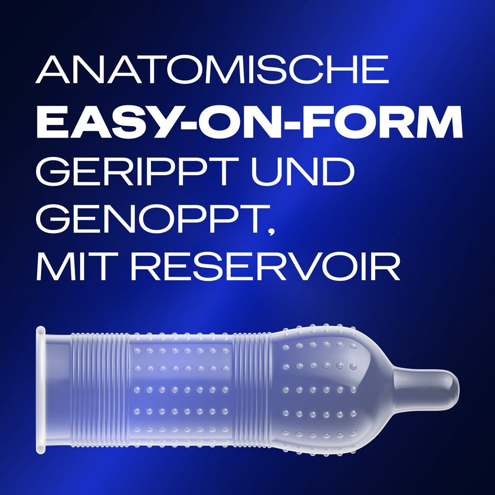 Durex Intense Orgasmic Kondome 22 St. – genoppt & gerippt, Desirex-Gel | Transparent & stimulierend