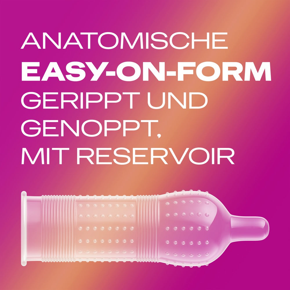 Durex Pleasure Me Kondome 40 St. – genoppt & gerippt, gefühlsecht | Transparent & stimulierend