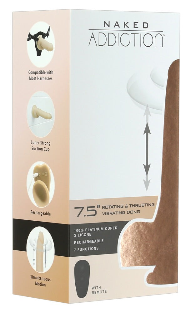 Biegsamer Naturvibrator 7,5" Rotating & Thrusting Vibrating Dong
