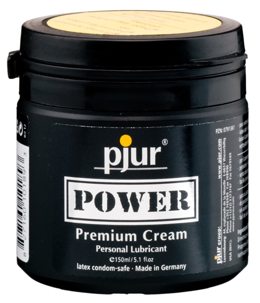 pjur POWER Premium Cream – 150 ml | Gleitcreme auf Silikon- & Wasserbasis, für Analsex & große Toys, latexsicher & ideal für unterwegs