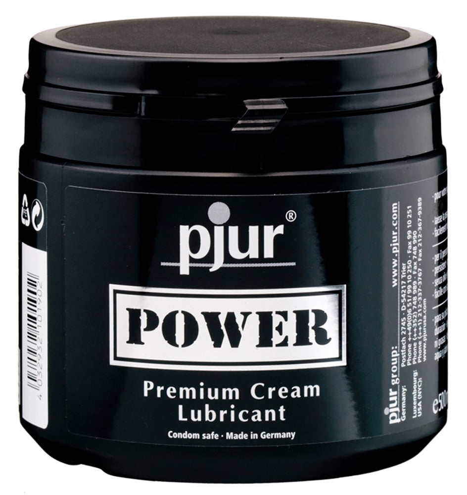 pjur POWER Premium Cream – 500 ml | Gleitcreme auf Silikon- & Wasserbasis für Analverkehr & große Toys, latexsicher
