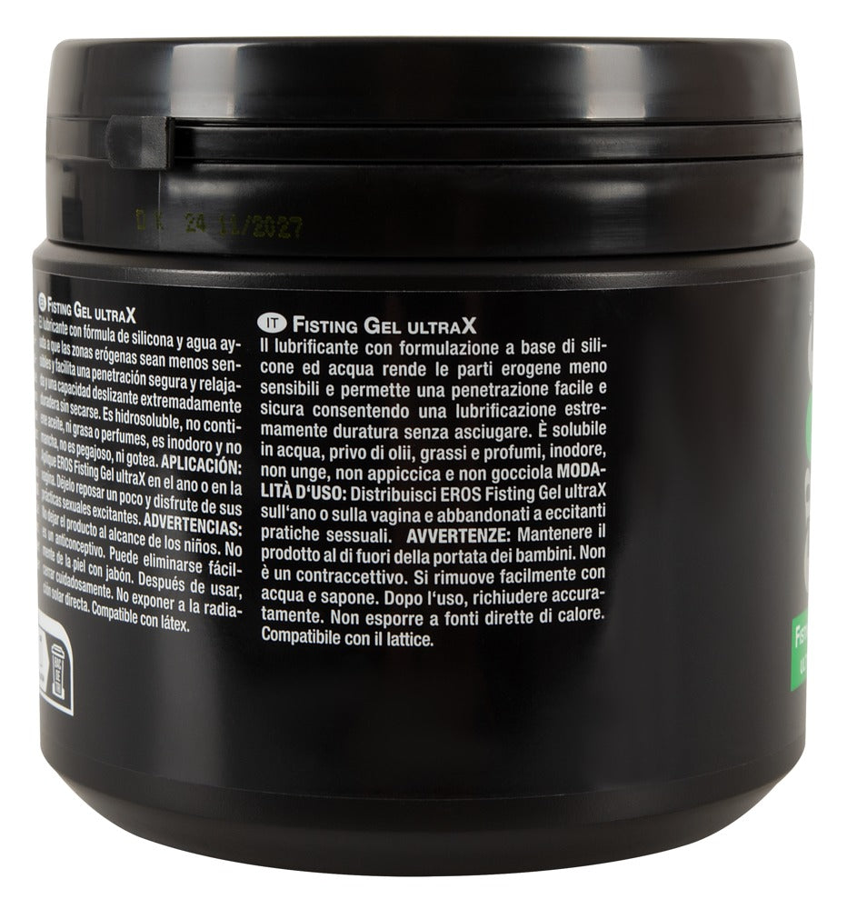EROS Fisting Gel UltraX – 500 ml | Gleitgel mit Silikon-Wasser-Formel, extrem lang gleitfähig, geruchlos & latexverträglich