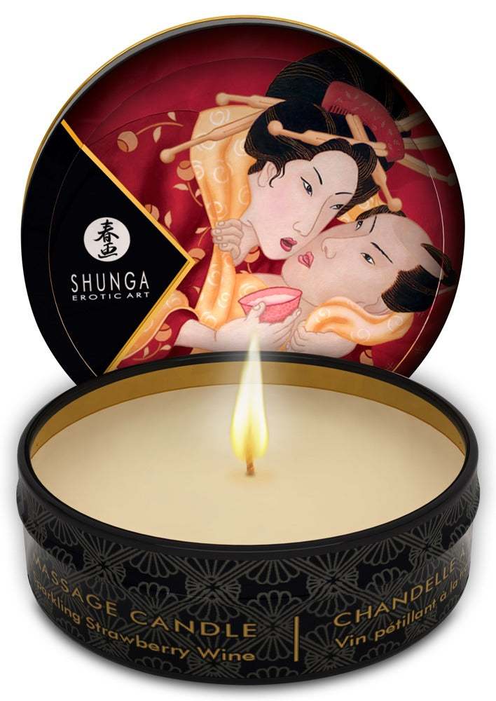 Shunga Mini Candle Strawberry Sparkling Wine 30ml