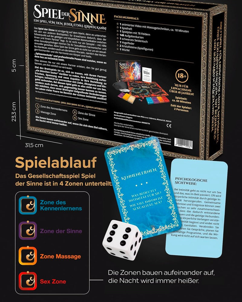 Spiel der Sinne Brettspiel – Intimität vertiefen Leidenschaft neu entdecken