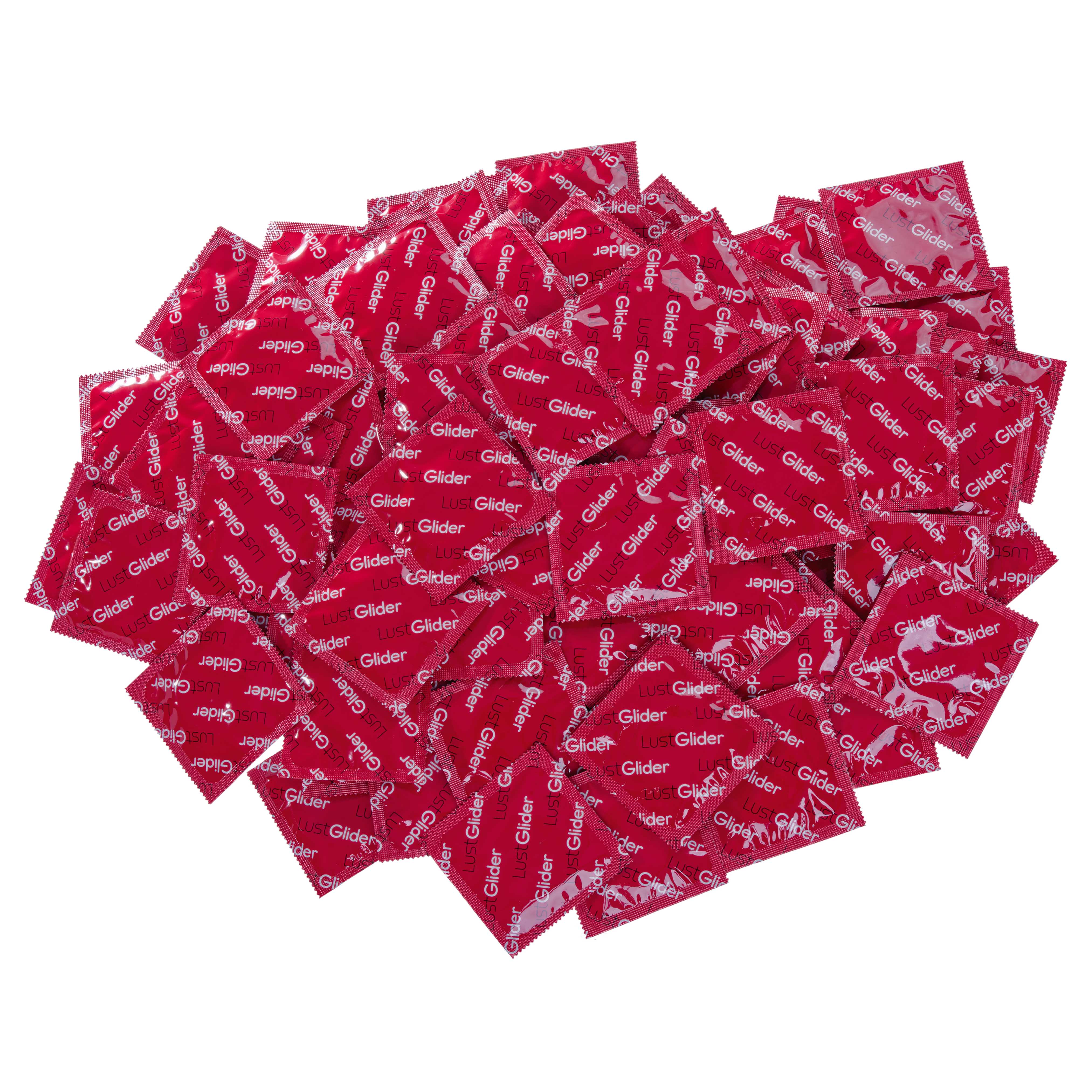 LustGlider Kondome mit Erdbeeraroma – 100 Stück reguläre Passform