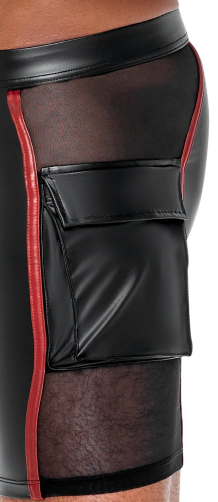 Herren Shorts Schwarz/Rot L
