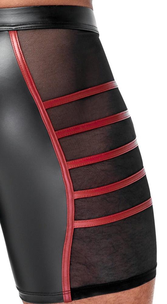 Herren Shorts Schwarz/Rot S
