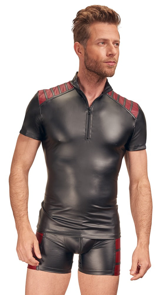 Herren Shirt schwarz/rot L