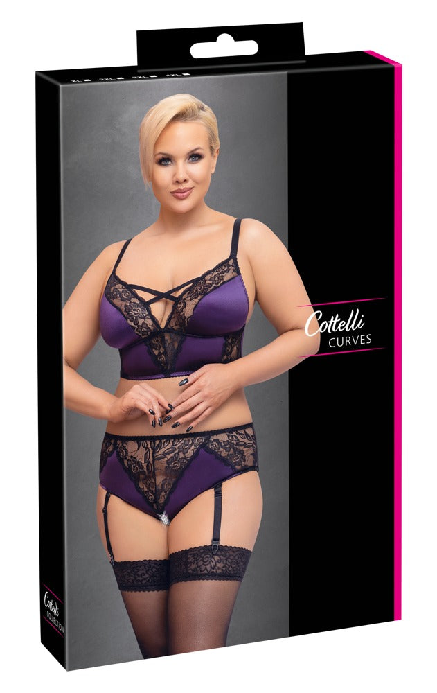 BH Set lila/schwarz 4XL
