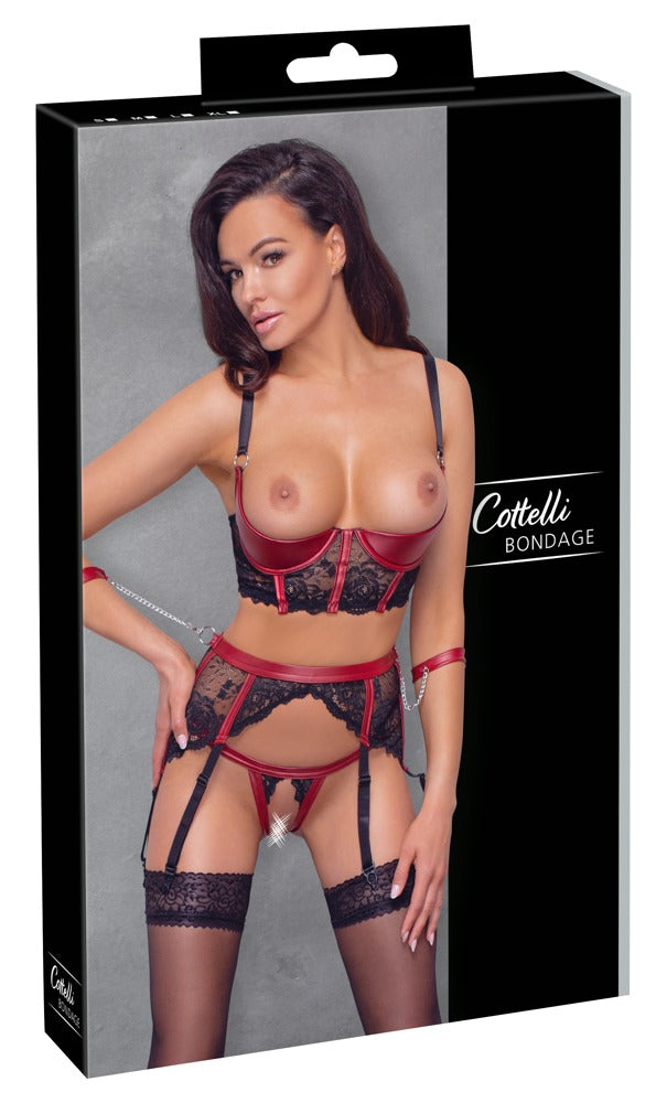 Hebe Set schwarz/rot M