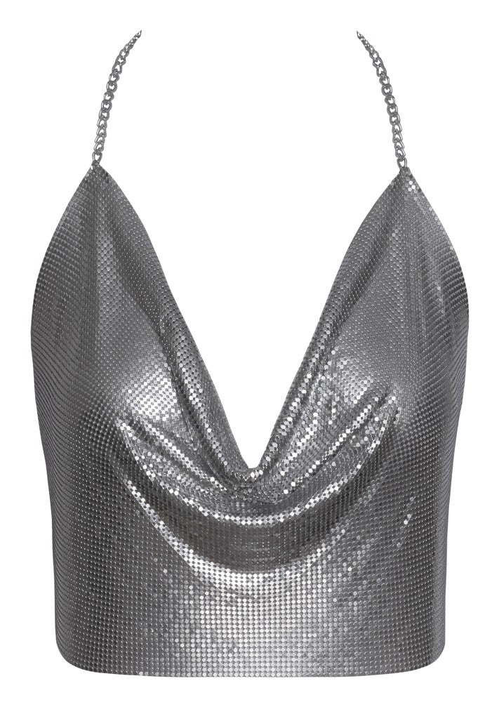 Top Metall silber