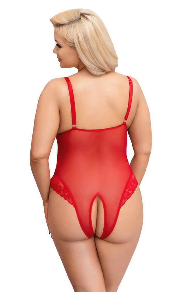Body ouvert rot 4XL