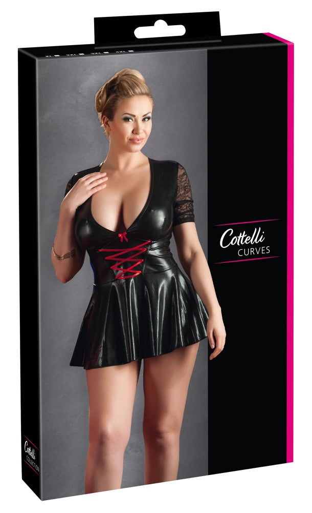 Kleid schwarz/rot XL