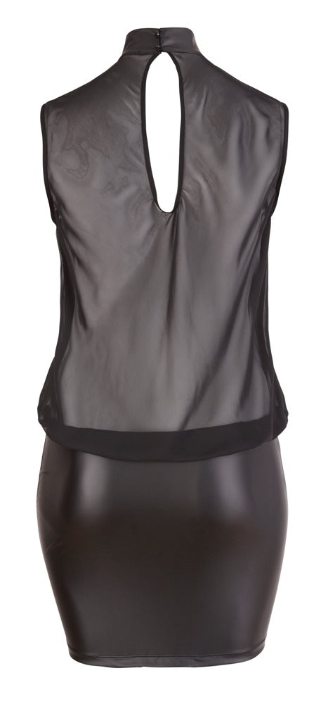 Kleid transparent schwarz XL