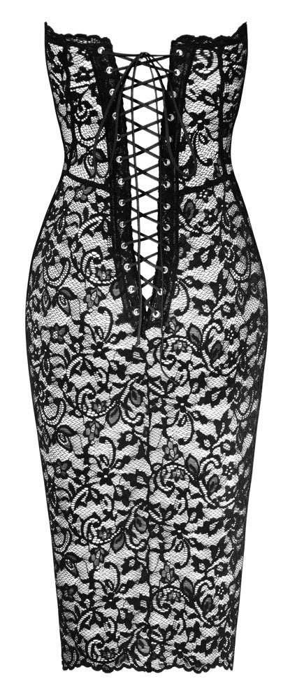 Noir Kleid Spitze XL