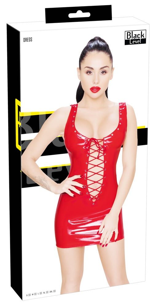Lack Kleid rot XL