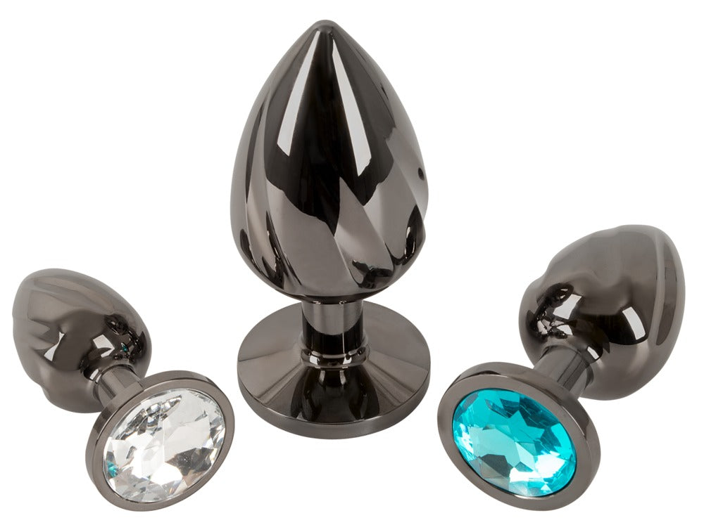 ANOS 3 Metall-Plugs Metal Butt Plug Set Diamo