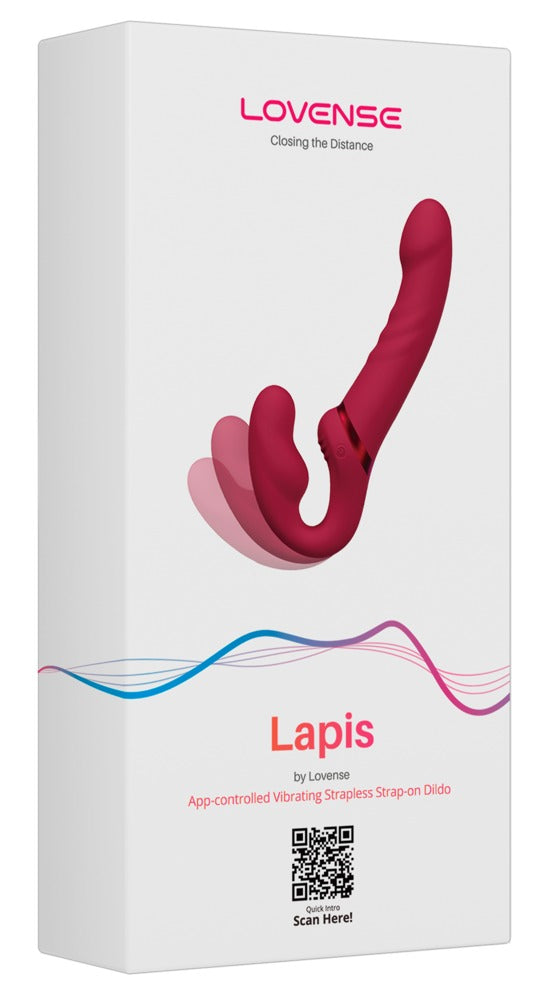 App Controlled Vibrating Strapless Strap On Dildo Lapis