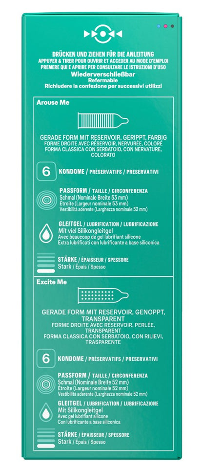 Durex Überrasch’ Mich Kondome – 30 Stück | 4 Sorten im Mix | Gefühlsecht, gerippt, genoppt & aromatisiert