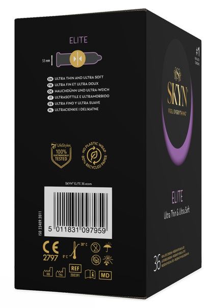 SKYN Elite Kondome 36 St. – latexfrei, vegan, ultra-dünn | Gefühlsecht & weich