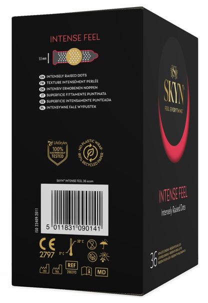 SKYN Intense Feel Kondome 36 St. – latexfrei, vegan, genoppt | Gefühlsecht & stimulierend