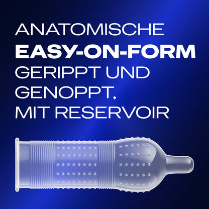 Durex Intense Orgasmic Kondome 22 St. – genoppt & gerippt, Desirex-Gel | Transparent & stimulierend