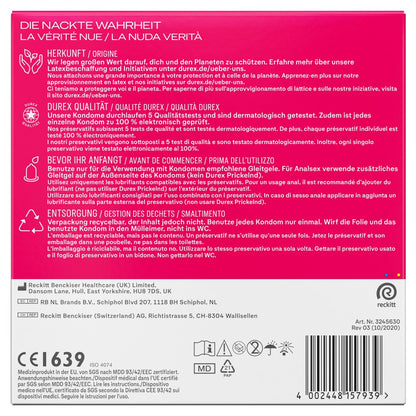 Durex Pleasure Me Kondome 40 St. – genoppt & gerippt, gefühlsecht | Transparent & stimulierend