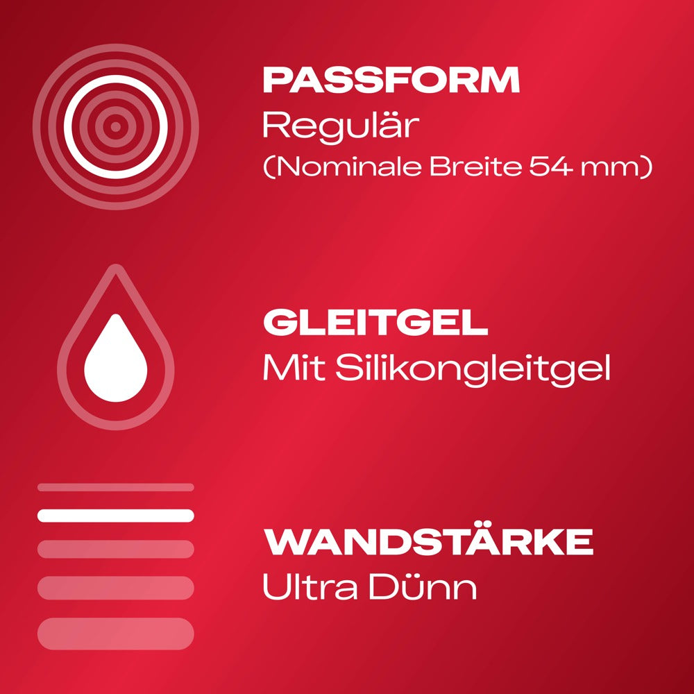 Durex Gefühlsecht Ultra Kondome 30 St. – extra dünn an der Spitze | Transparent & intensiv
