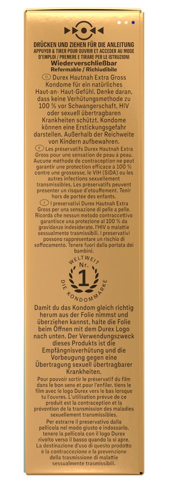 Durex Hautnah Extra Groß 10 Stück