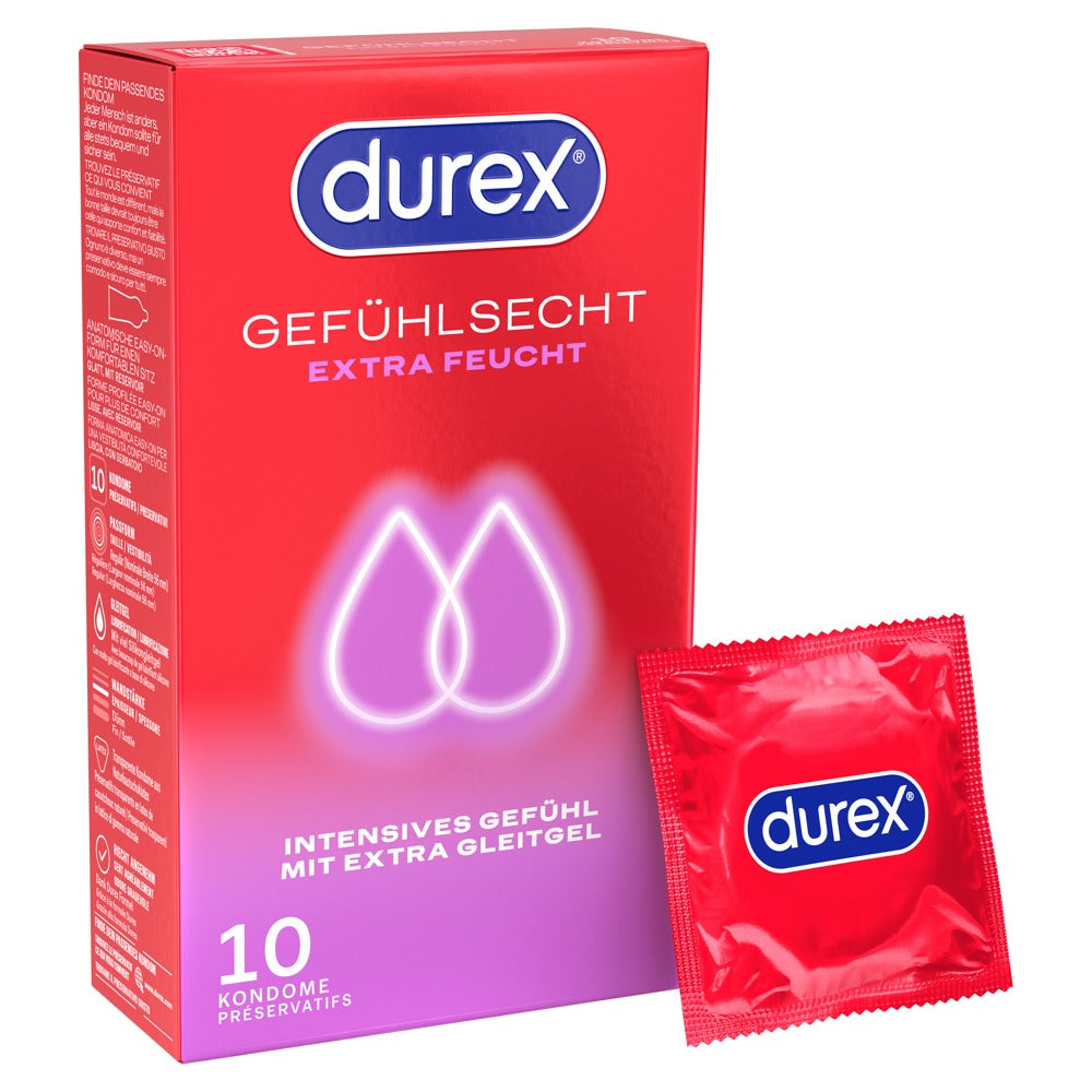 Durex Gefühlsecht Xtra feucht 10 Stück