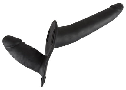 Double Strap-On Black Silicone