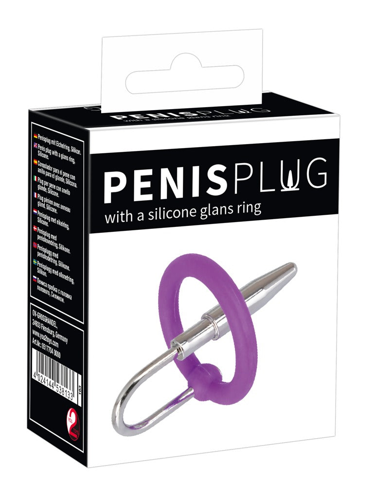 PenisPlug with a silicone glans