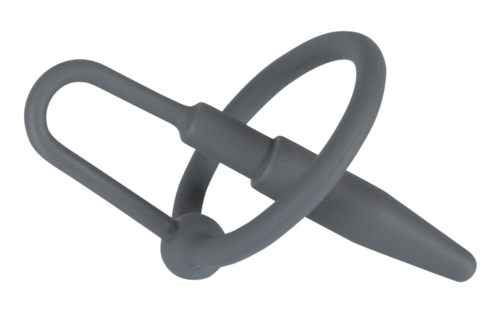 Penisplug with glans ring grey