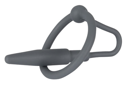 Penisplug with glans ring grey