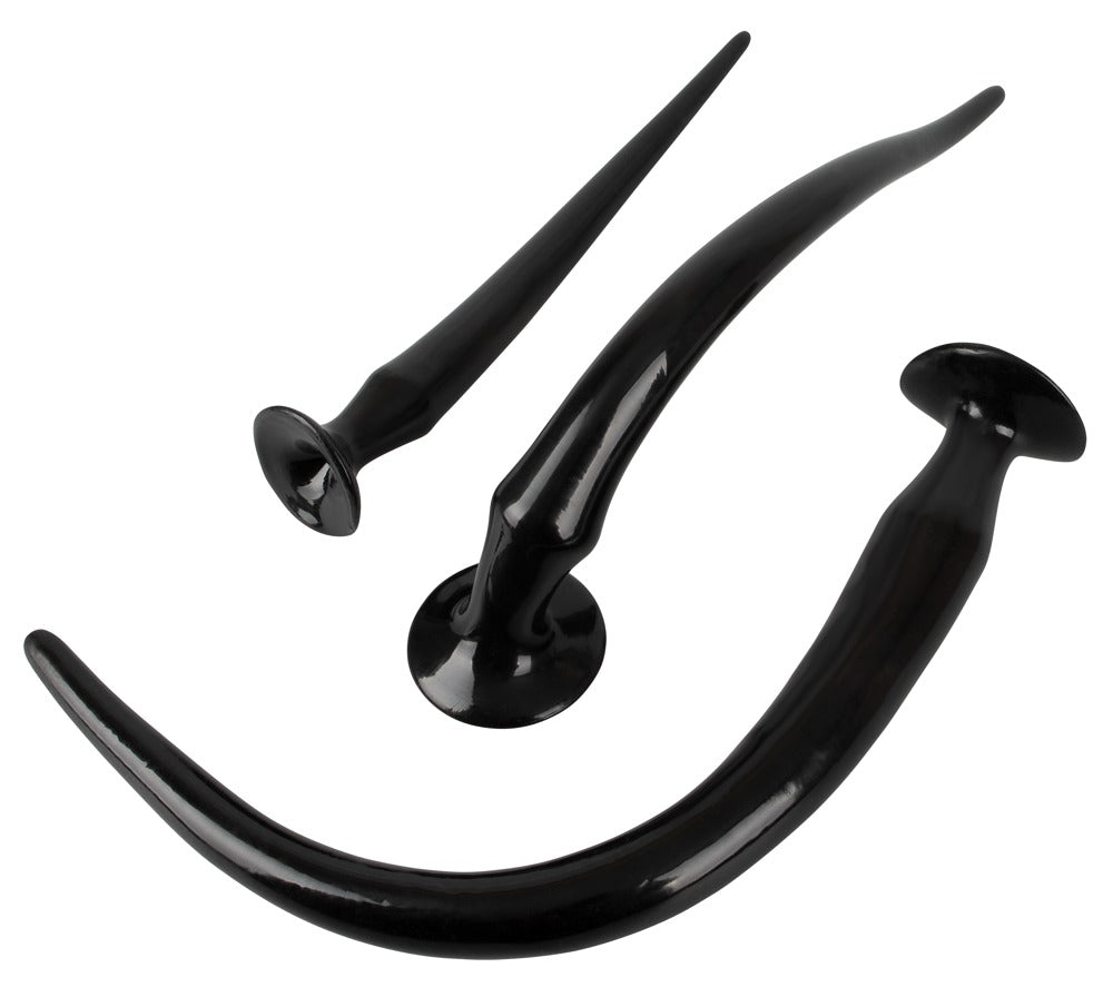 Super Long Anal Plug Set black