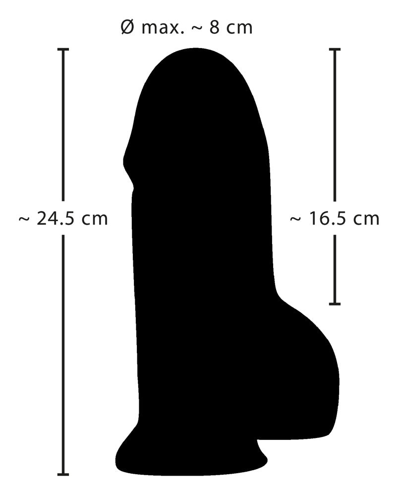 Dildo Strap On Penis 24cm Ø8cm Dildos biegsam mit Saugnapf