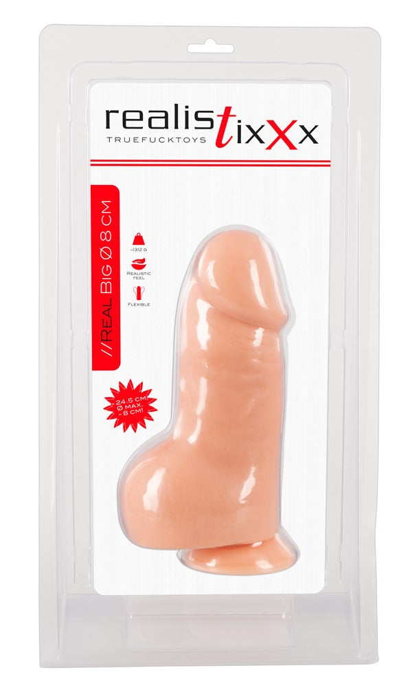 Dildo Strap On Penis 24cm Ø8cm Dildos biegsam mit Saugnapf