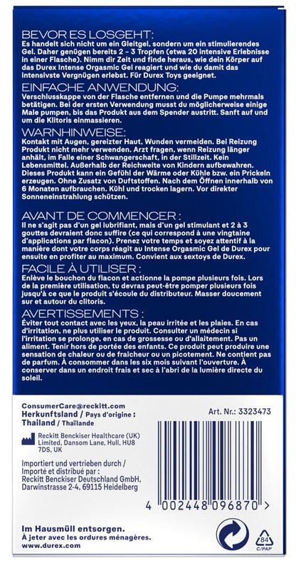 Durex Intense Orgasmic Gel 10ml