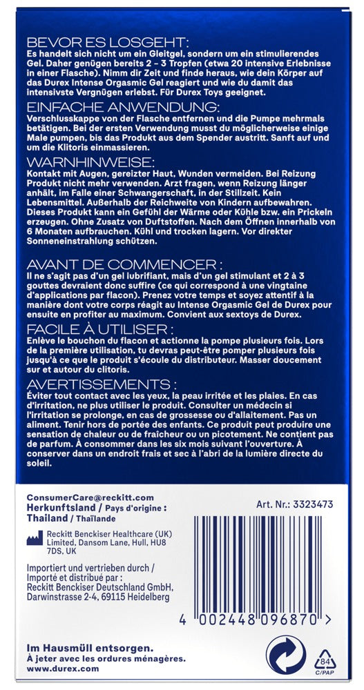 Durex Intense Orgasmic Gel 10ml