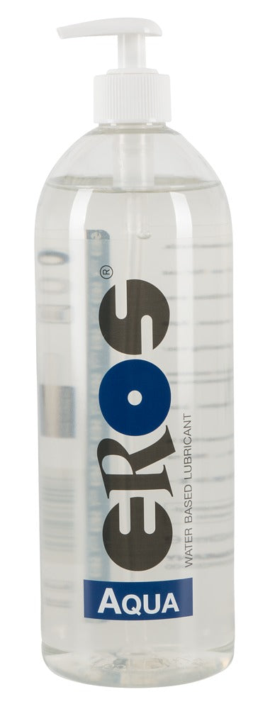 EROS Aqua Gleitgel 1 l Flasche – Wasserbasiert, duftneutral & latexverträglich | Vegan, ölfrei, leicht abwaschbar