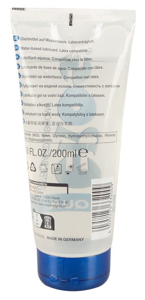 EROS Aqua 200 ml – Wasserbasiertes Gleitgel | Duftneutral, parfümfrei, latexsicher, ölfrei