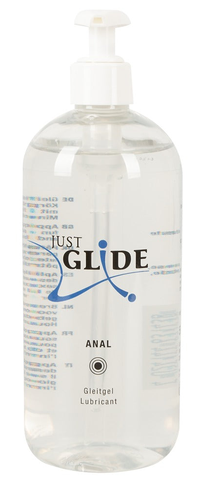 Just Glide Anal Gleitgel 500 ml – Wasserbasiert & pH-optimiert | Vegan, latexsicher, für Analsex