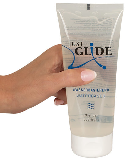 Just Glide Gleitgel Waterbased – 200 ml | Wasserbasiertes Gleitmittel – vegan, latexsicher