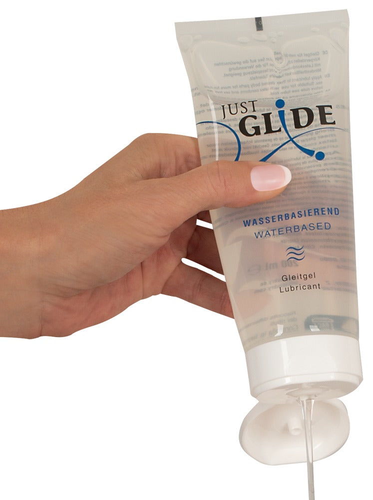 Just Glide Gleitgel Waterbased – 200 ml | Wasserbasiertes Gleitmittel – vegan, latexsicher