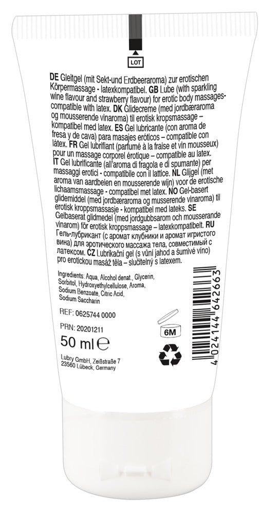 Veganes Massagegel Lick it! mit Erdbeer-/Sekt-Duft