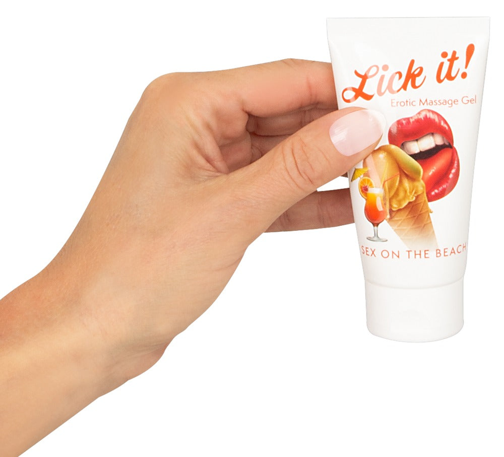 Wasserbasiertes Gleitgel mit intensivem Sex on the Beach Geschmack