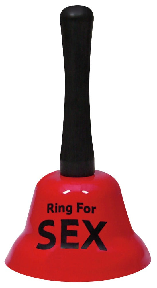 Ring for Sex Klingel groß in Rot mit schwarzem Aufdruck