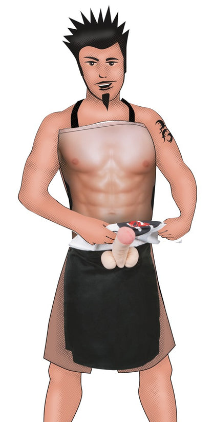 Küchenschürze mit Plüschpenis als witzige Geschenkidee