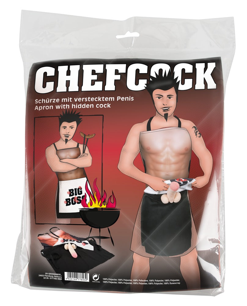 Chefcock Schürze mit Plüschpenis und Big Boss Aufdruck